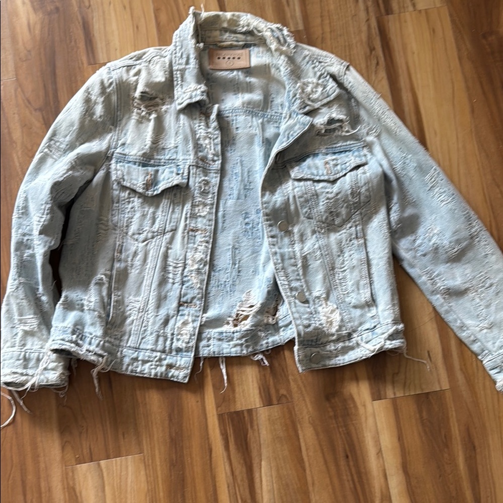 Distressed Light Blue Denim Jacket